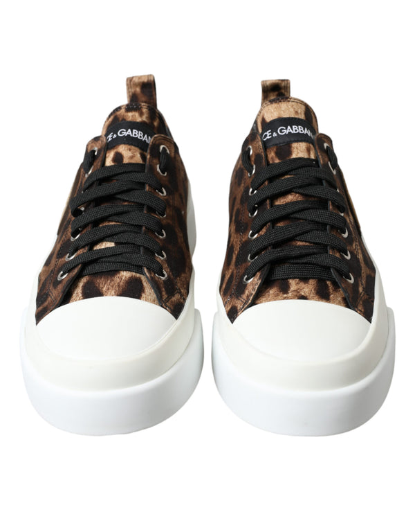 Eleganti sneaker casuali stampate in leopardo