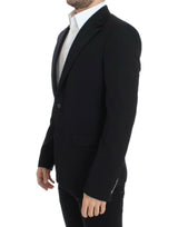 Elegant Slim Fit Black Woll Blazer