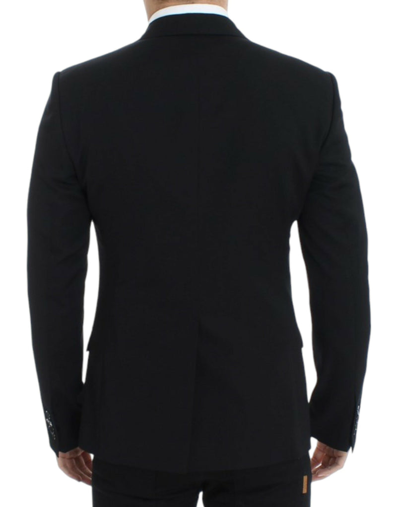 Elegant Slim Fit Black Woll Blazer