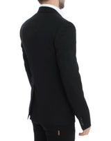 Elegant Slim Fit Black Woll Blazer