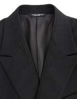 Elegant Slim Fit Black Woll Blazer