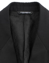 Elegante mezcla de seda negra Sicilia Blazer