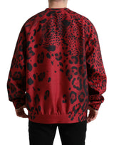 Elegante maglione pullover con stampa leopardata