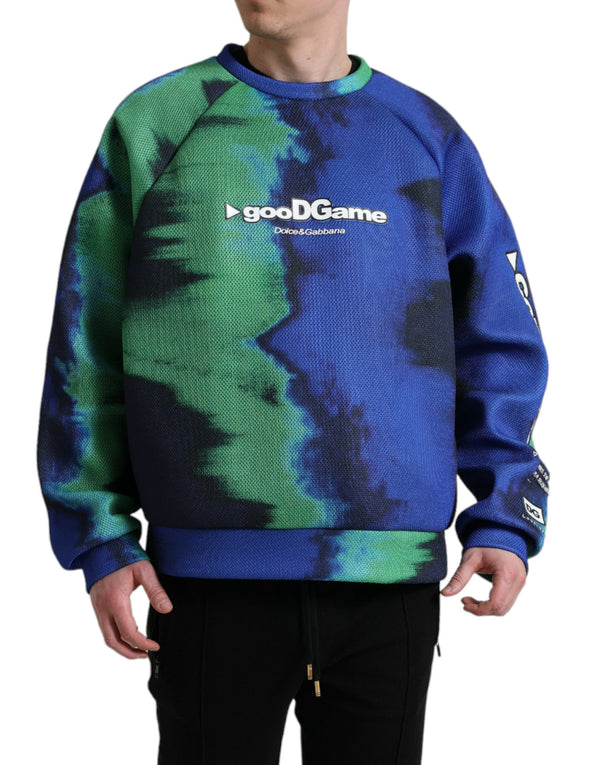 Maglione pullover al collo grafico multicolore