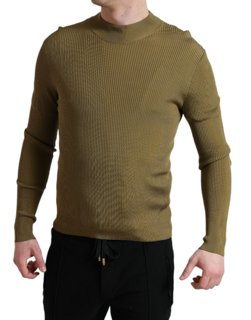 Army Green Viscose Crew Neckpullover