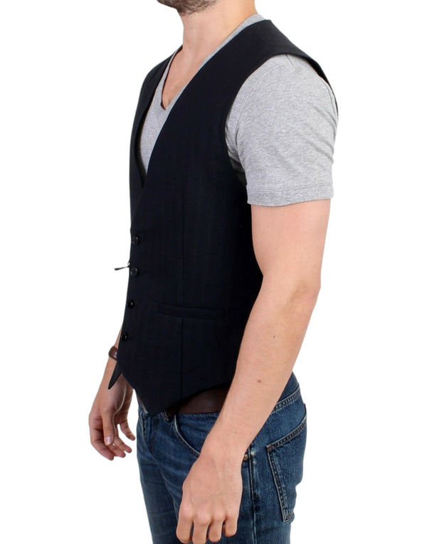 Élégant gilet décontracté rayé - Mélange de coton