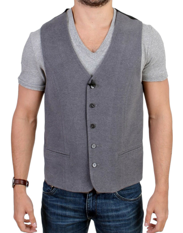 Chic Grey Casual Weste