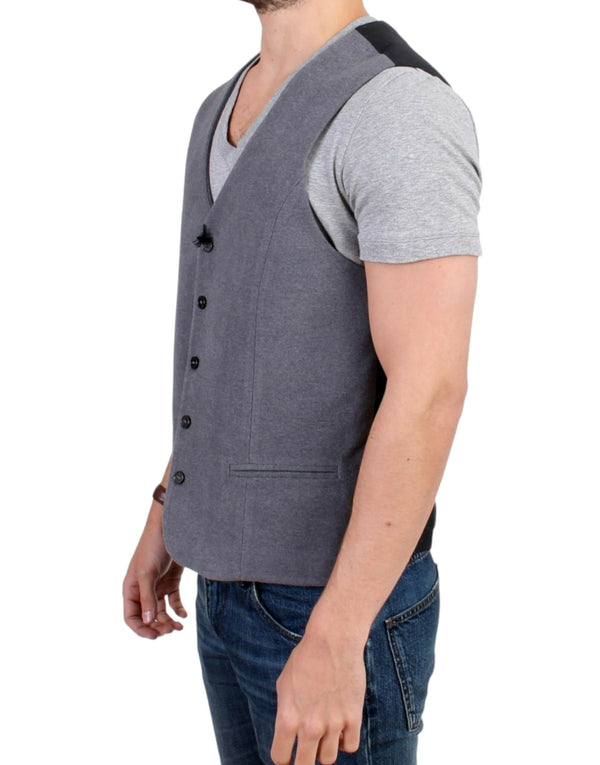 Gilet décontracté gris chic