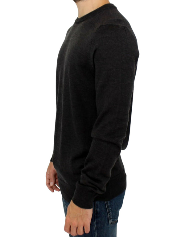 Eleganter grauer Crewneck -Pullover Pullover