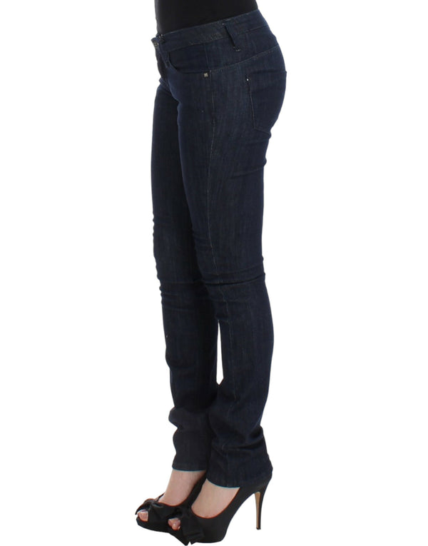 Jeans de jambe skinny bleu foncé chic