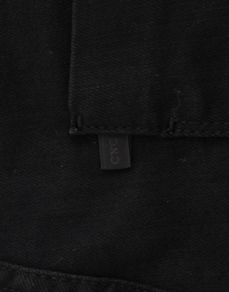 Elegantes jeans negros de pierna recta