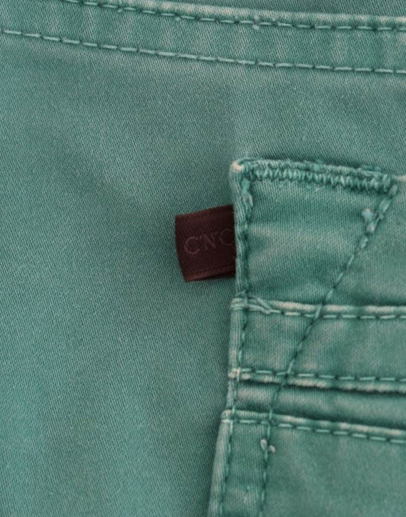 Jeans de pierna recta verde elegante para un estilo sofisticado