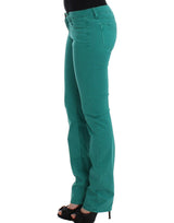 Jeans de pierna recta verde elegante para un estilo sofisticado