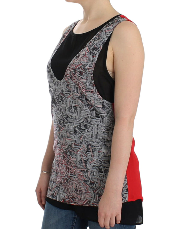 Elegant Sans mannequin Black & Red Top