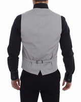 Elegant Gray Slim Fit Dress Vest