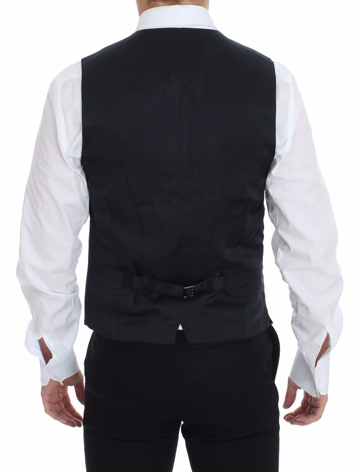 Κομψό μπλε βαμβάκι Stretch Vest