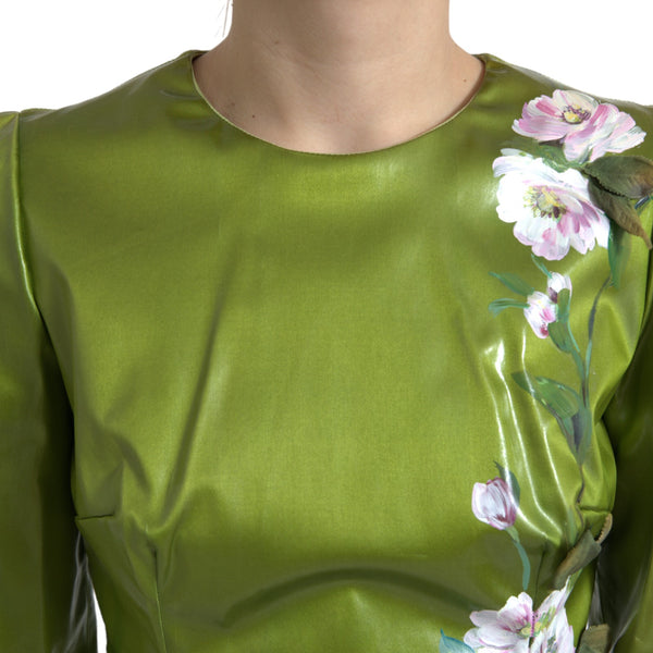 Blumeneleganz Midi Scheide Kleid