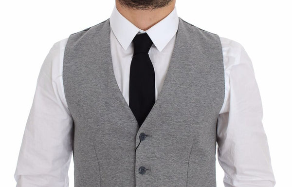 Elegante giubbotto di abbigliamento in cotone grigio