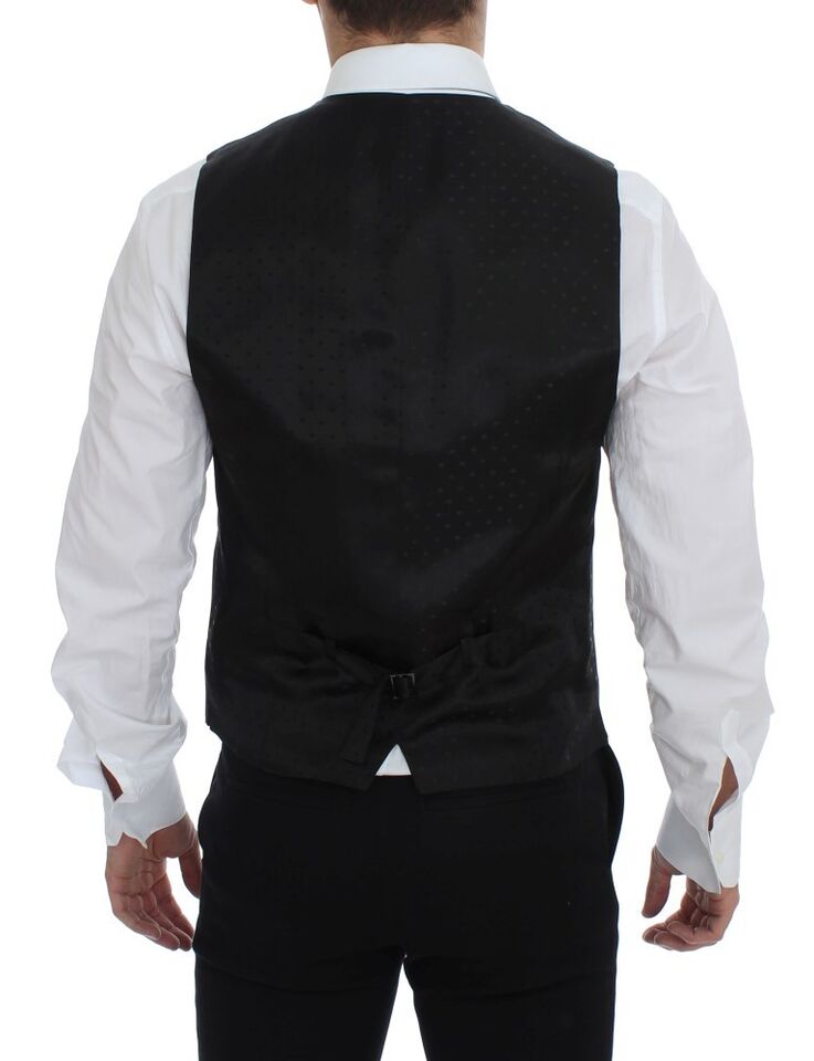 Elegante chaleco de vestimenta formal de lana gris