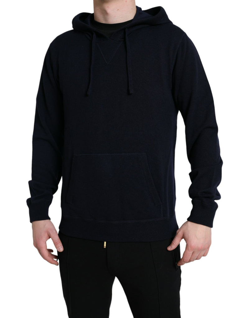 Eleganter Kaschmir -Kapuzenpullover in Blau