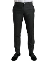 Eleganti pantaloni abiti da magro grigio scuro