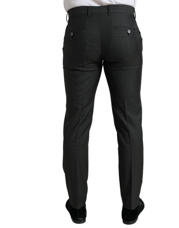 Elegantes pantalones de vestir de gris oscuro de color gris oscuro