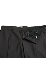 Elegantes pantalones de vestir de gris oscuro de color gris oscuro