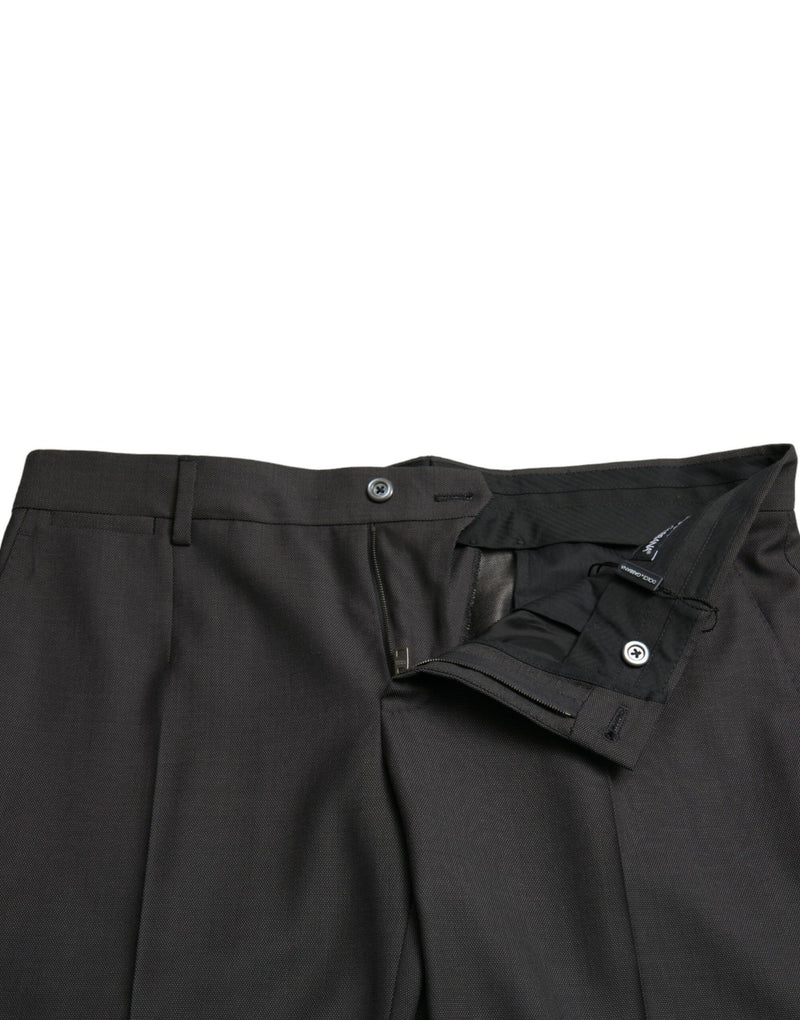 Elegante dunkelgraue dünne Kleiderhose