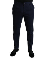 Eleganti pantaloni abiti da magro blu scuro