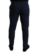 Elegante dunkelblaue dünne Kleiderhose