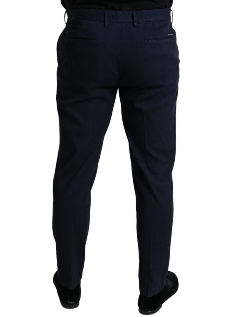 Eleganti pantaloni abiti da magro blu scuro