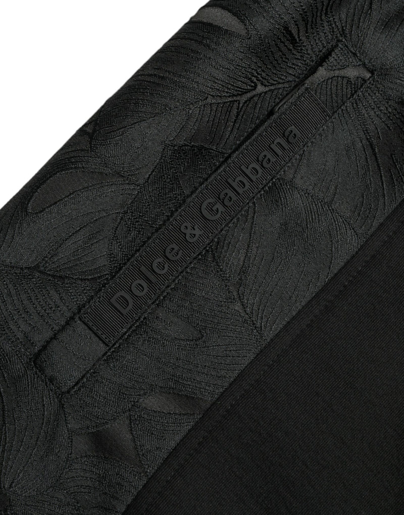 Pantalon de jogger léopard noir élégant