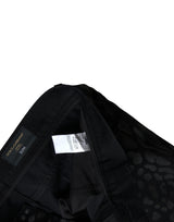 Exquisitos jeans negros estampados de ajuste delgado