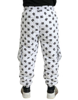 Pantaloni da jogger bianchi chic con stampa dg iconica