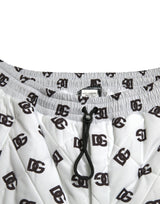 Pantalones de jogger blanco elegantes con estampado icónico DG