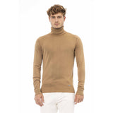 Beige Modal-Cashmere-Rollkragenpullover-Pullover