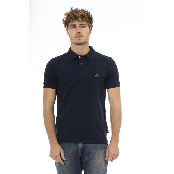 Chic Classic Blue Polo με μπροστινό κέντημα