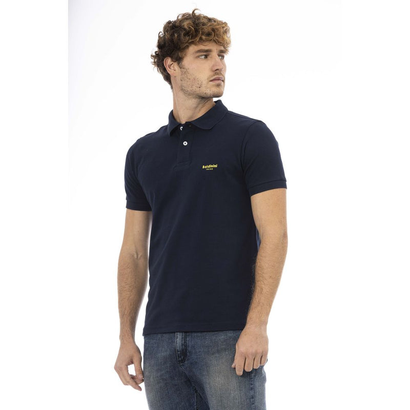 Chic Classic Blue Polo με μπροστινό κέντημα