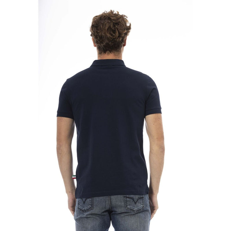 Chic Classic Blue Polo mit Frontstickerei