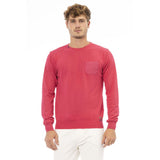 Red Cotton Men Sweater