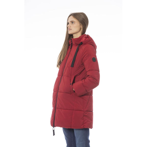 Elegant Red Long Down Veste pour les femmes