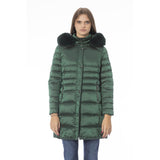 Chic Green Long Down Winterjacke