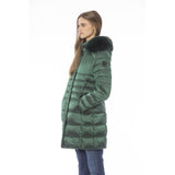 Chic Green Long Down Winterjacke