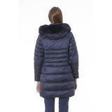 Elegante hellblaue lange Jacke