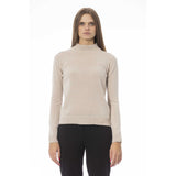 Chic Beige Therteck Cashmere Mischpullover