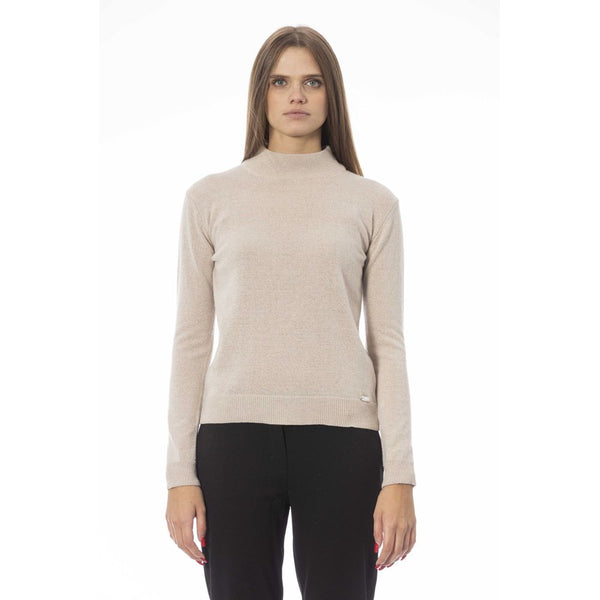 Sighi di miscela di fusione di Turtleneck Chic Beige Turtleneck