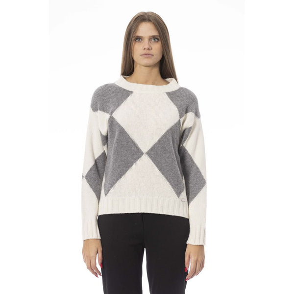 Chic Grey Rippes Boat Neck Pullover