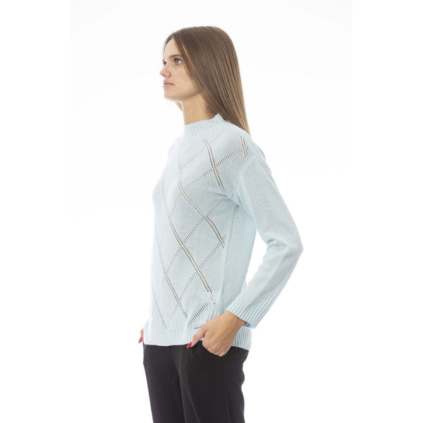 Light Blue Cashmere Women Sweater