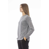 Maglione da maglia da maglia da equipaggio grigio chic