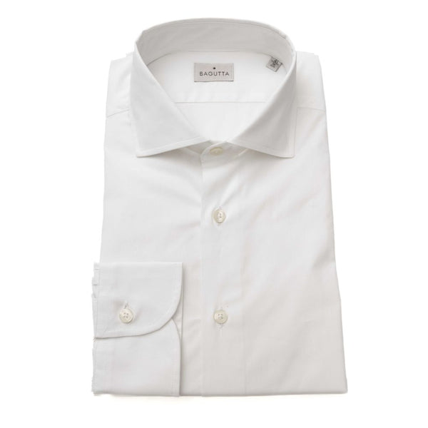 Chemise en coton slim blanc élégant